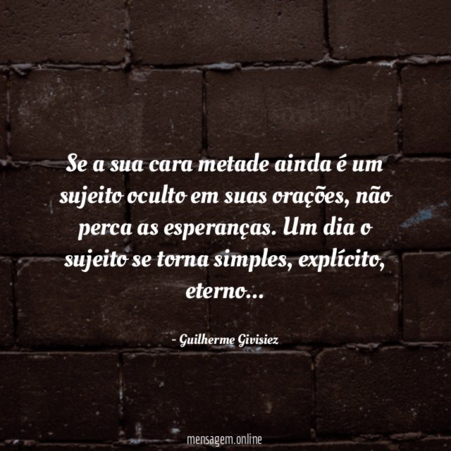 Se a sua cara metade ainda é um