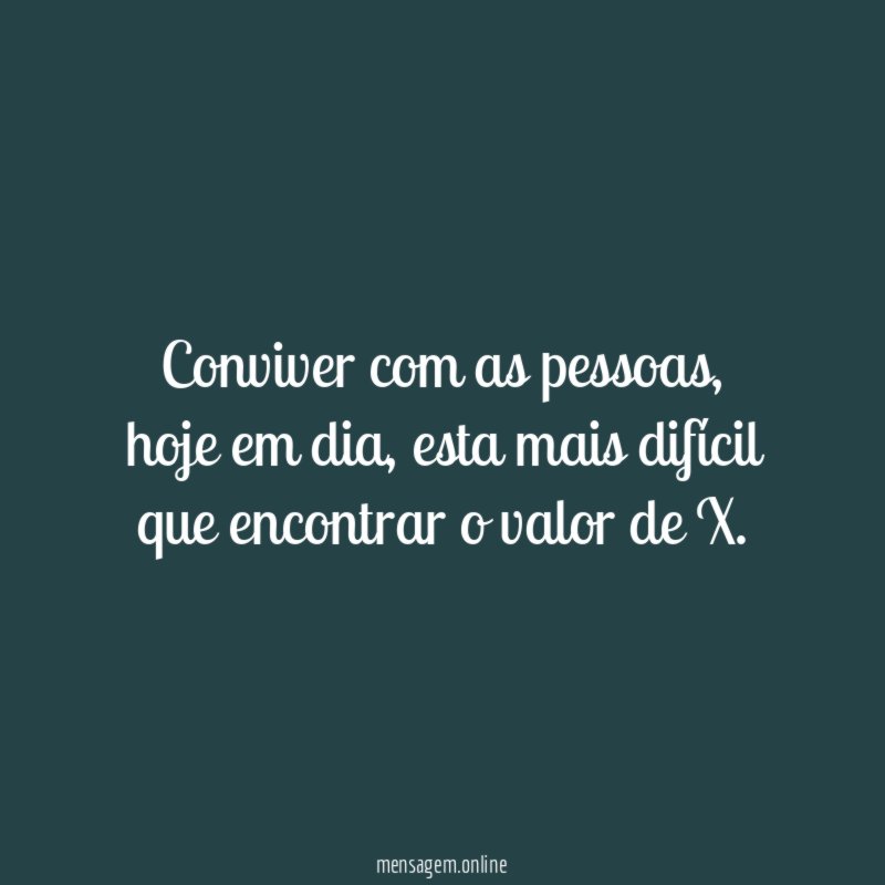 Conviver com as pessoas