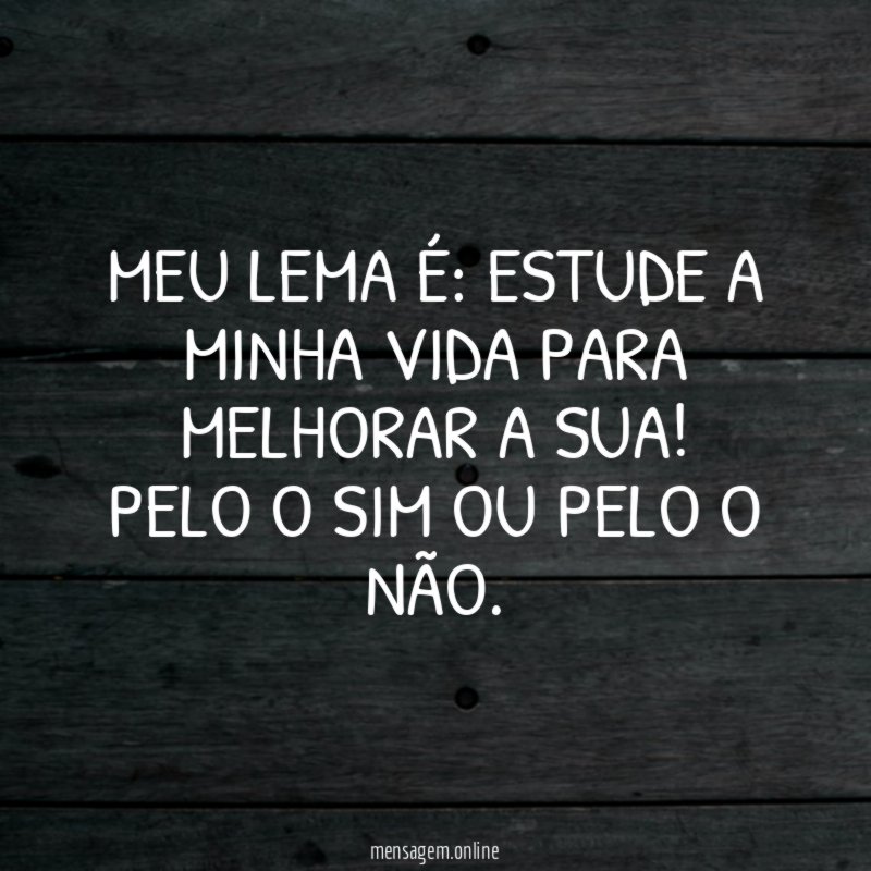 MEU LEMA É