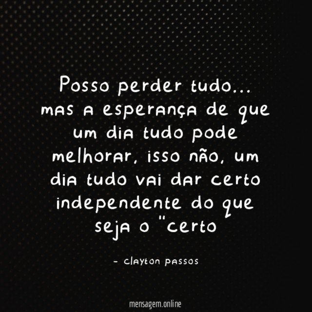 posso perder tudo
