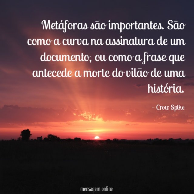Metáforas são importantes