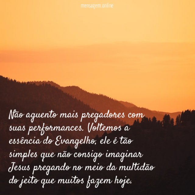 Não aguento mais pregadores com suas performances