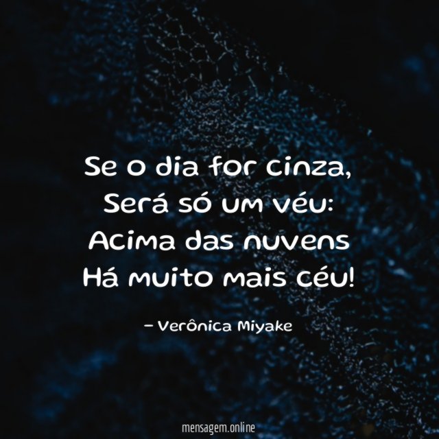 Se o dia for cinza