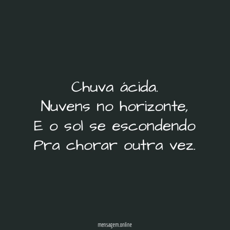 Chuva ácida.