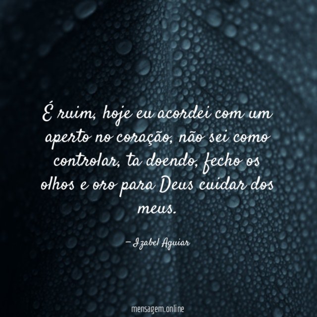 É ruim