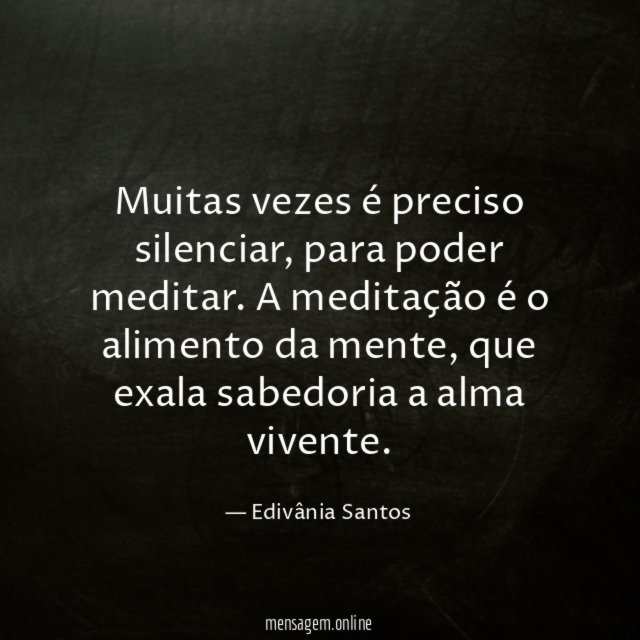 Muitas vezes é preciso silenciar