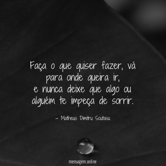 Faça o que quiser fazer
