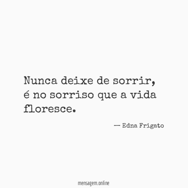 Nunca deixe de sorrir