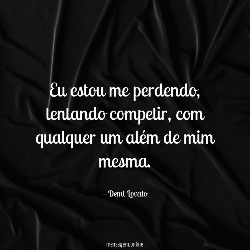 Eu estou me perdendo