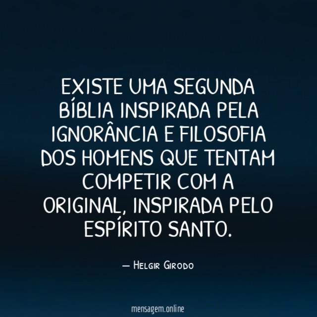 Existe uma segunda Bíblia inspirada pela ignorância