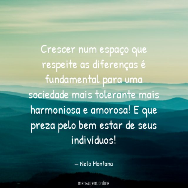 Crescer num espaço que respeite as diferenças é
