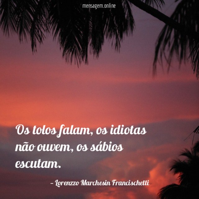 Os tolos falam
