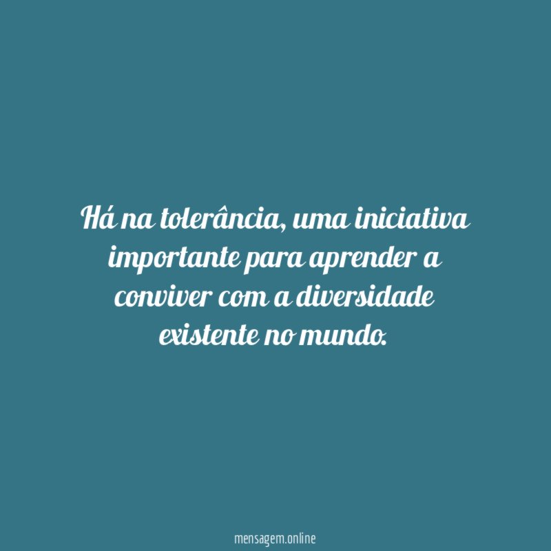 Há na tolerância