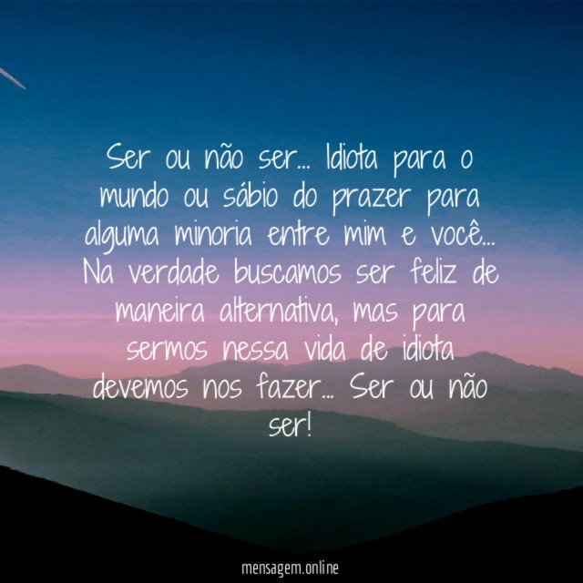 Ser ou não ser
