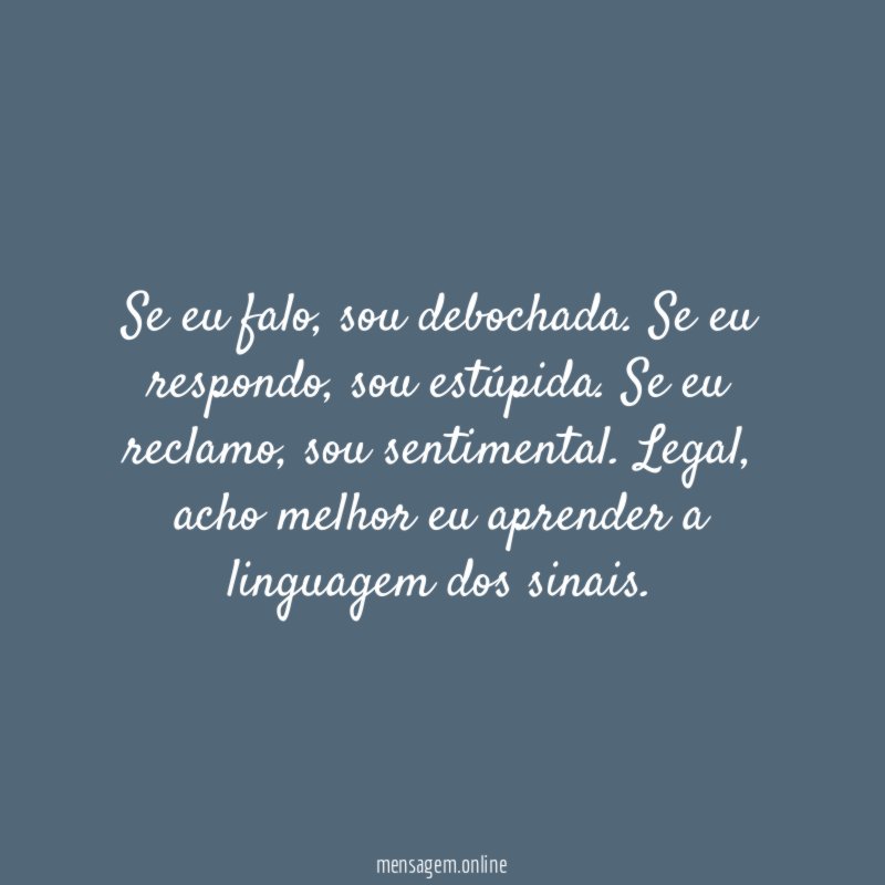 Se eu falo