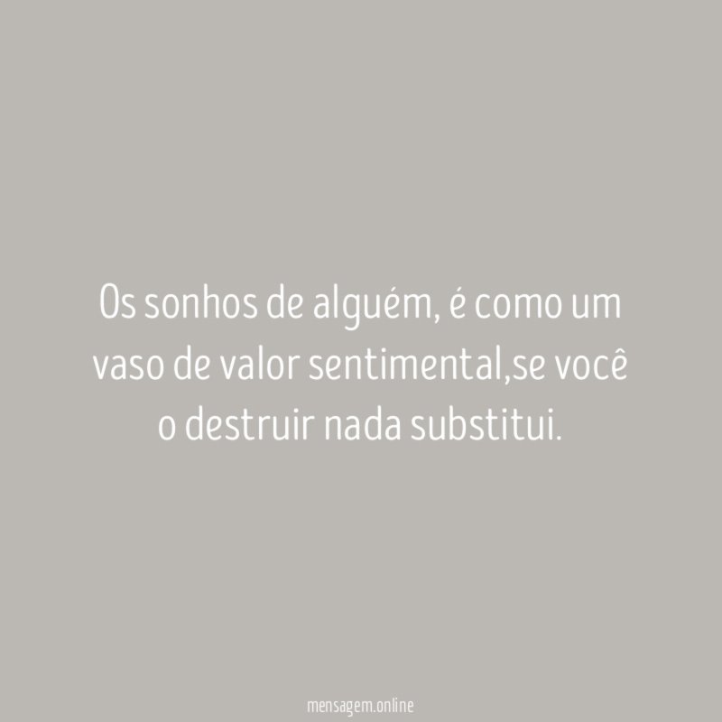 Os sonhos de alguém