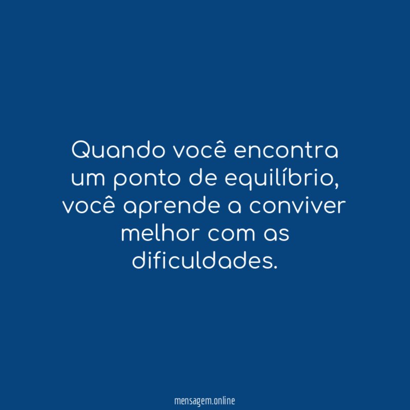 Quando você encontra um ponto de equilíbrio