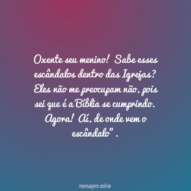 Oxente seu menino