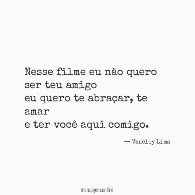 Nesse filme eu não quero ser teu amigo eu