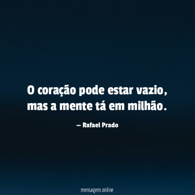 O coração pode estar vazio