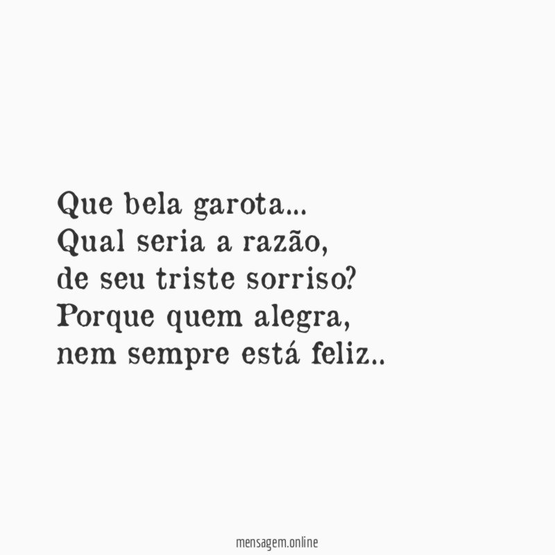 Que bela garota