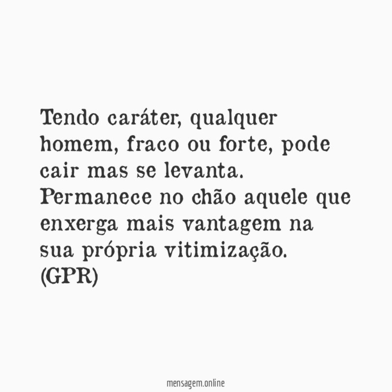 Tendo caráter