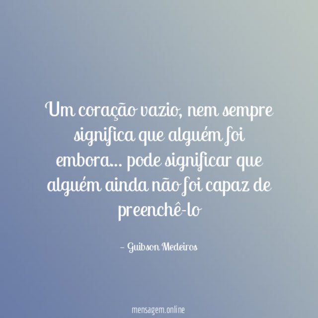 Um coração vazio
