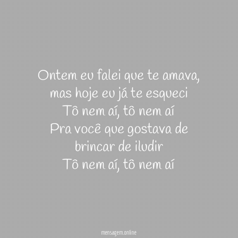 Ontem eu falei que te amava