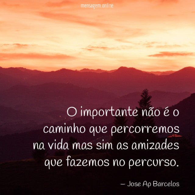 O importante não é o caminho que percorremos