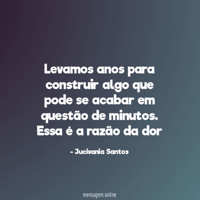 Levamos anos para construir algo que pode se