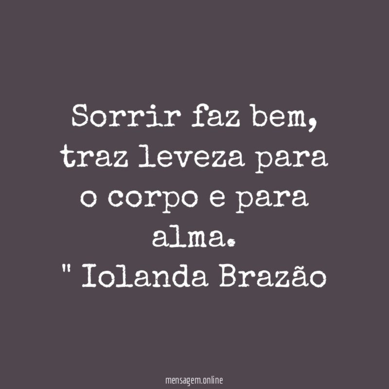 Sorrir faz bem
