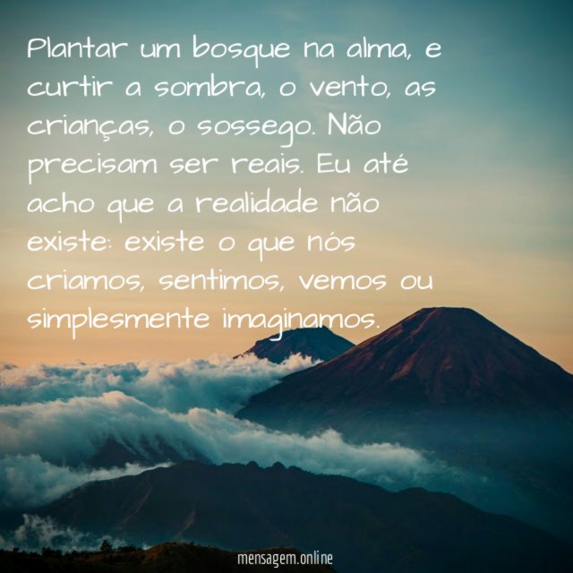 Plantar um bosque na alma