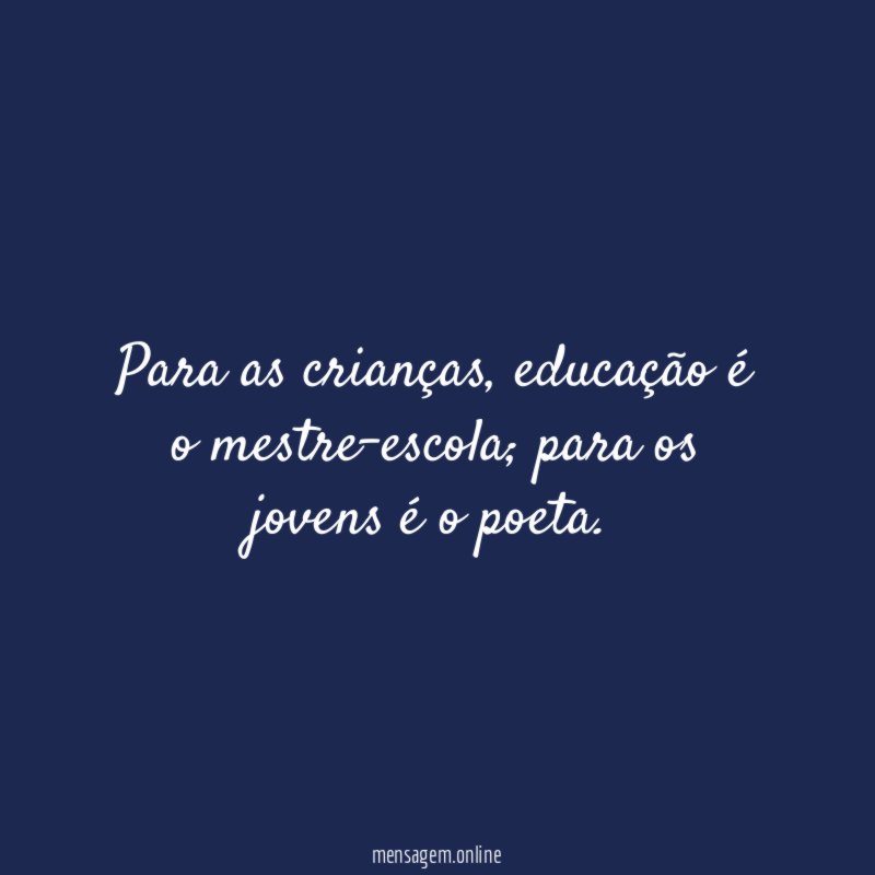 Para as crianças