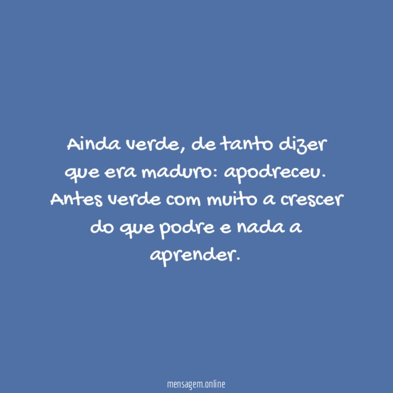Ainda verde