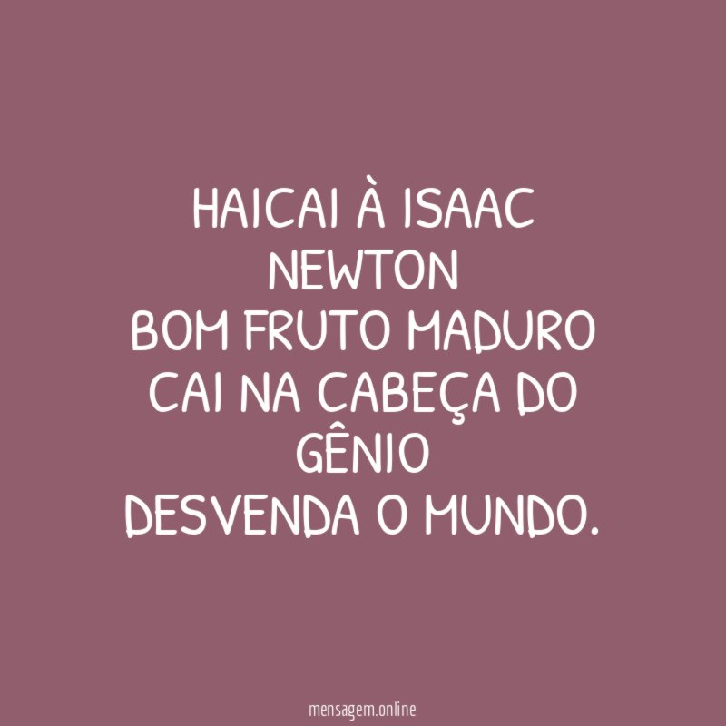 HAICAI À ISAAC NEWTON