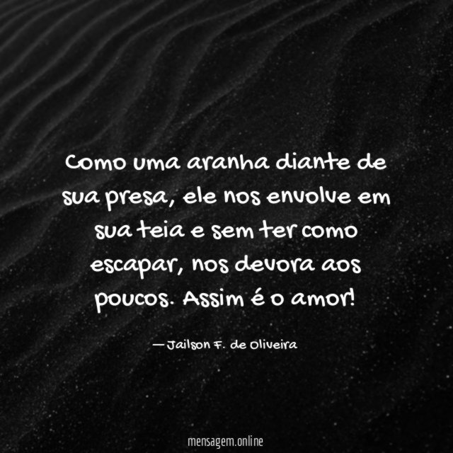 Como uma aranha diante de sua presa