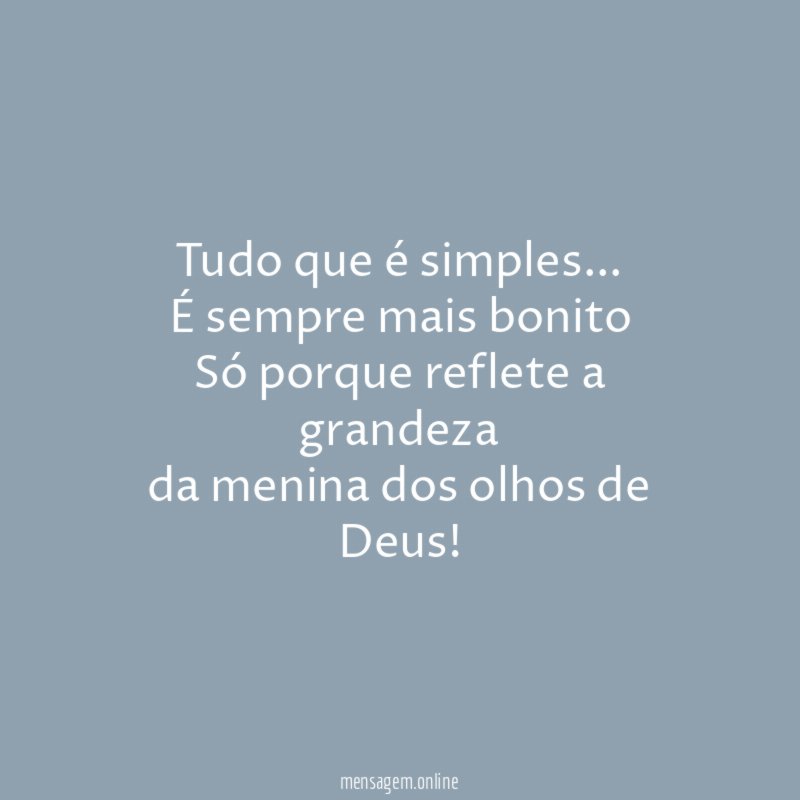 Tudo que é simples