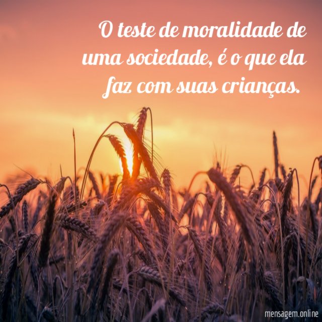 O teste de moralidade de uma sociedade