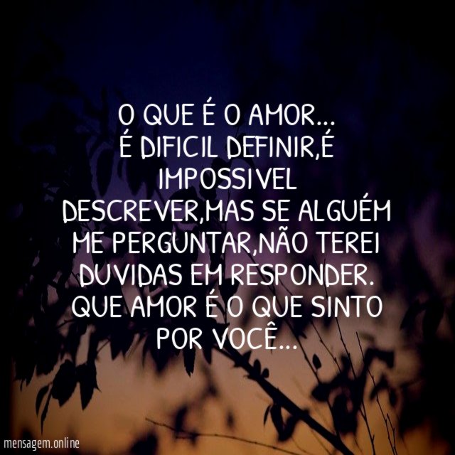 O QUE É O AMOR