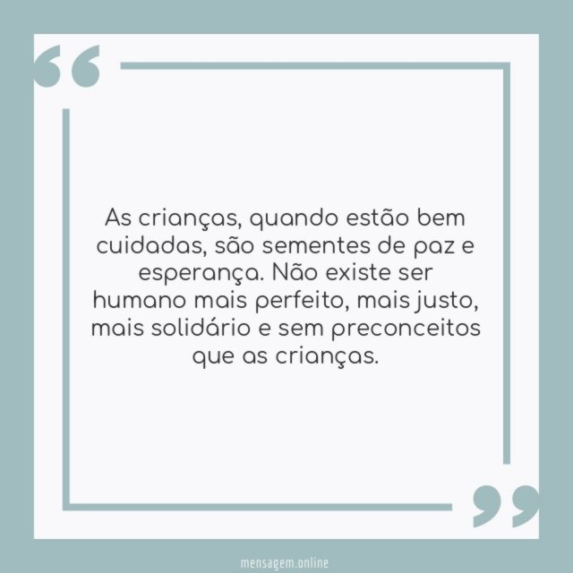 As crianças