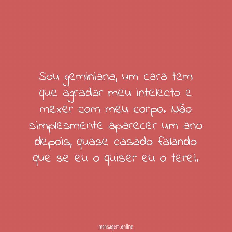 Sou geminiana