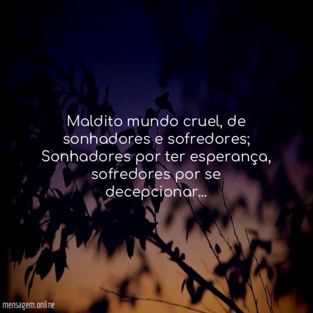 Maldito mundo cruel