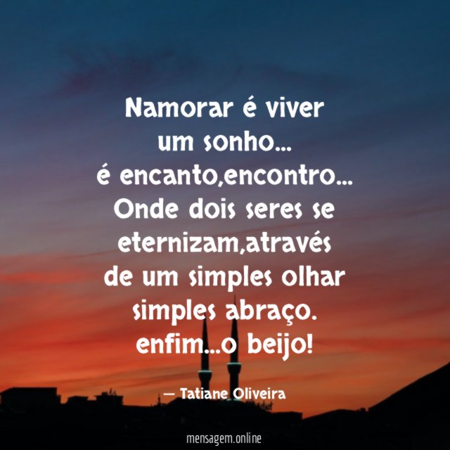 Namorar é viver um sonho
