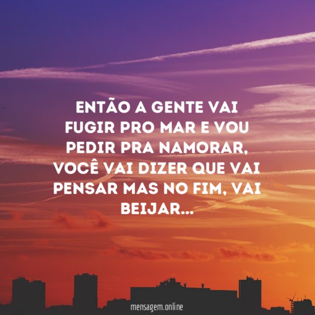 Então a gente vai fugir pro mar