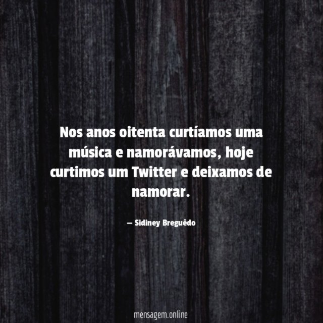 Nos anos oitenta curtíamos uma música e namorávamos