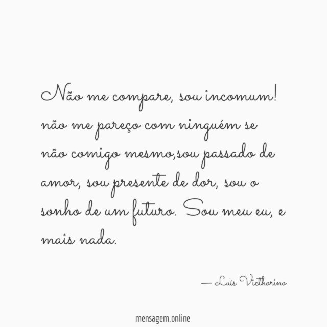 Não me compare