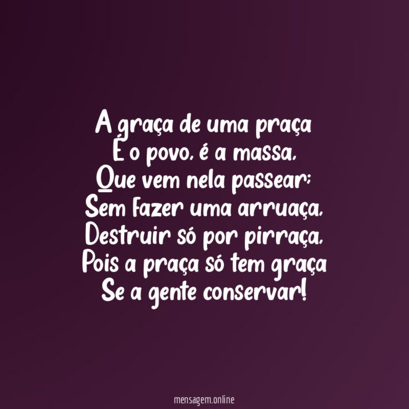 A graça de uma praça É o povo