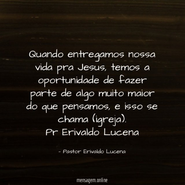 Quando entregamos nossa vida pra Jesus