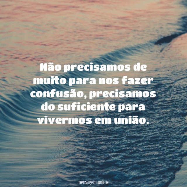 Não precisamos de muito para nos fazer confusão