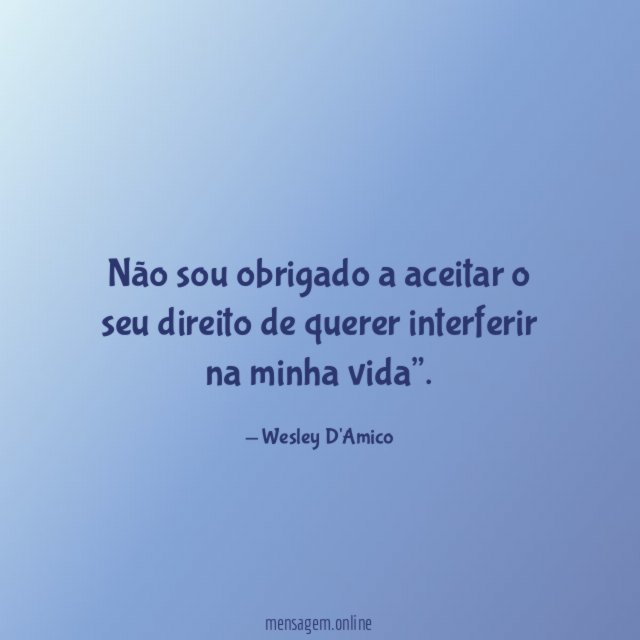 Não sou obrigado a aceitar o seu direito